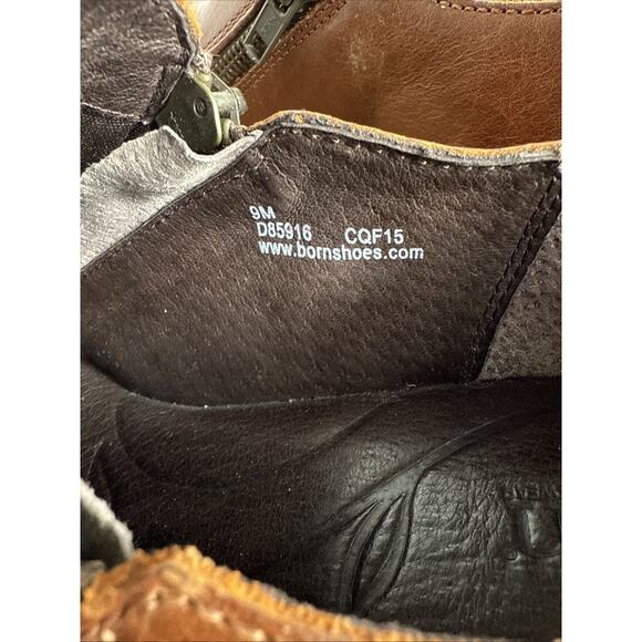 Women's Born Clogs Brown Leather Lightweight Size 9 Side Zip Classic Shoes EUC - Picture 9 of 13